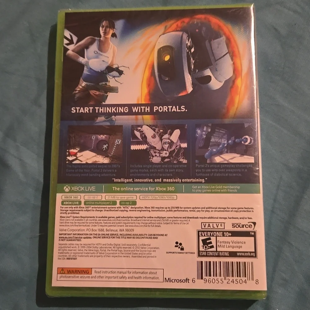 SEALED Xbox360 Portal 2 Game - Picture 3 of 3
